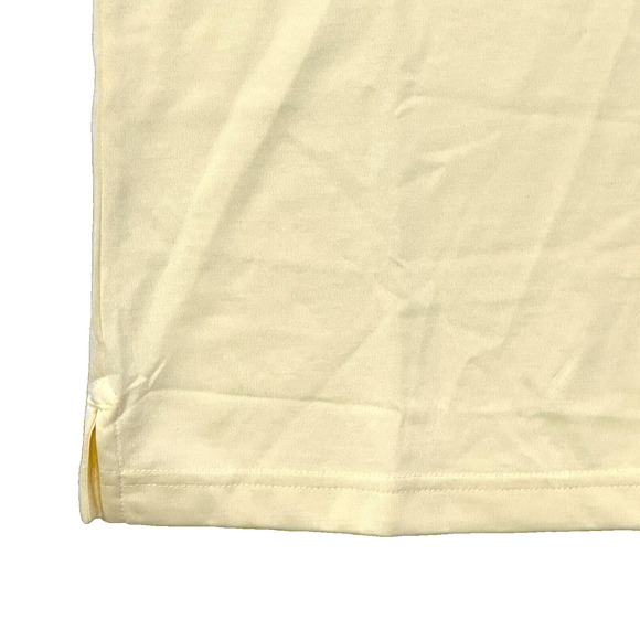 Travis Mathew Palm Tree Stripe Short Sleeve Golf Polo Shirt Yellow Men's M NWOT - Picture 9 of 9